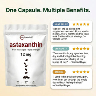 Astaxanthin 12mg, 120 softgels