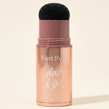 Dab and Go hair concealer with round dome sponge tip on ivory background