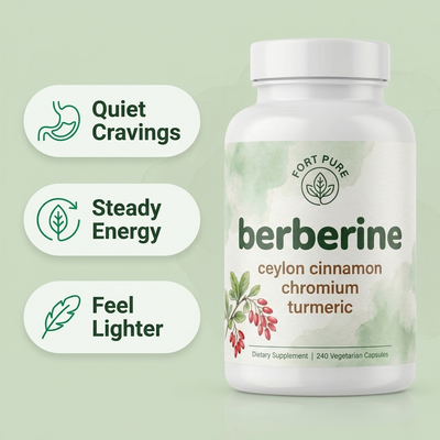 Fort Pure Berberine — Cravings & Energy Support · 4-in-1