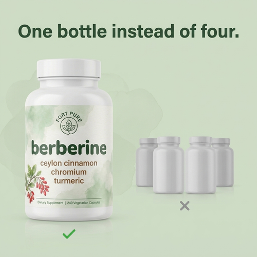 Fort Pure Berberine — Cravings & Energy Support · 4-in-1